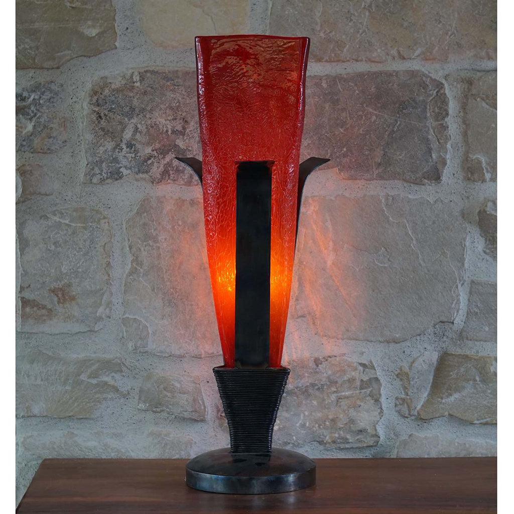 Cracked Glow Accent Lamp - Red