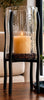 Granulated Clear Glass Cylinder on Tower Base - Large