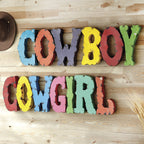 Cowboy Colorful Metal Art Sign