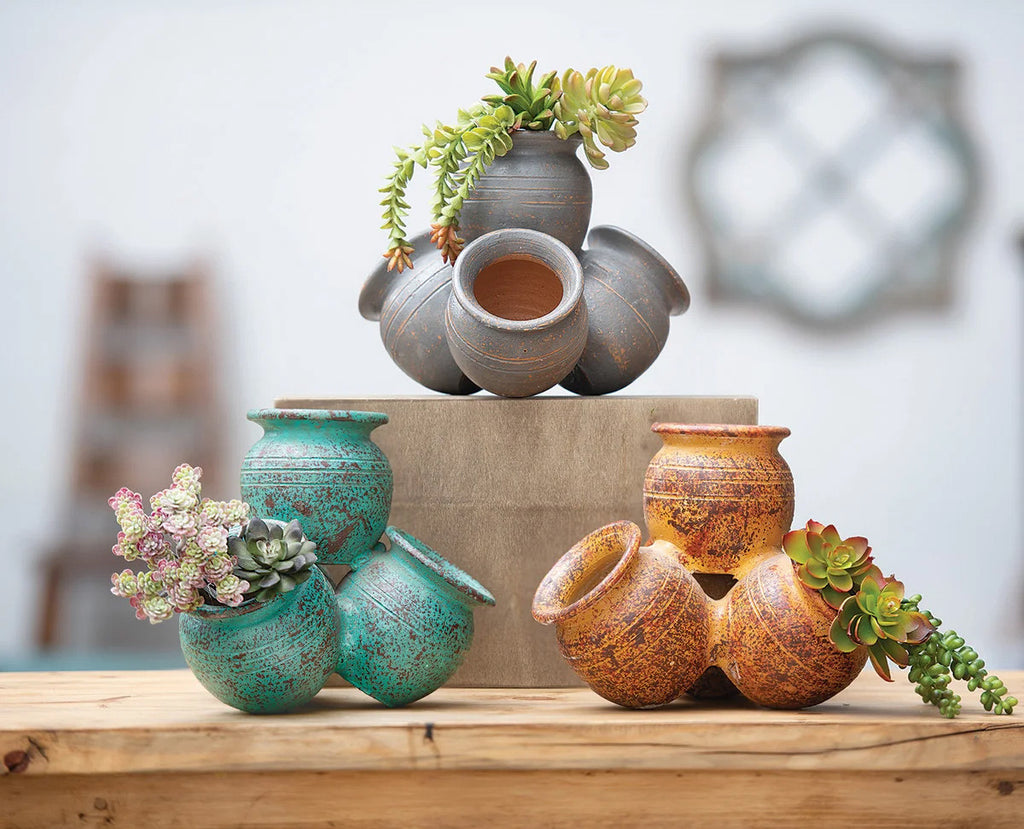 Adobe Clay Sticky Pots - Turquoise