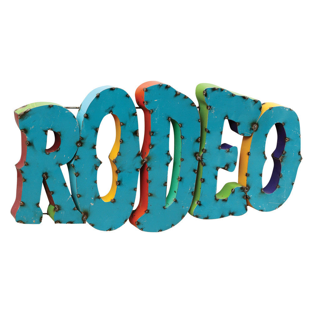 Mirror Sign Rodeo Turquoise Rodeo Sign | Lone Star Western Decor