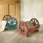 Western Wagon Wheel Turquoise Planter