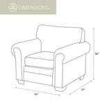 Buckskin Armchair & Ottoman