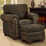 Buckskin Armchair & Ottoman - OUT OF STOCK