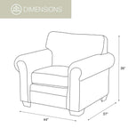 Mustang Band Armchair & Ottoman