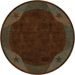 Lone Star Turquoise Rug - 8 Ft. Round
