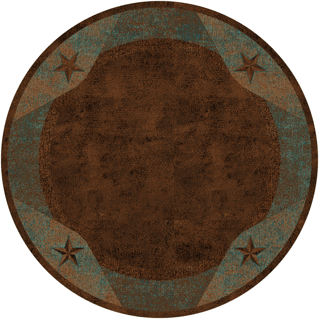 Lone Star Turquoise Rug - 8 Ft. Round
