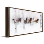 Wild Winter Horses Personalized Framed Canvas