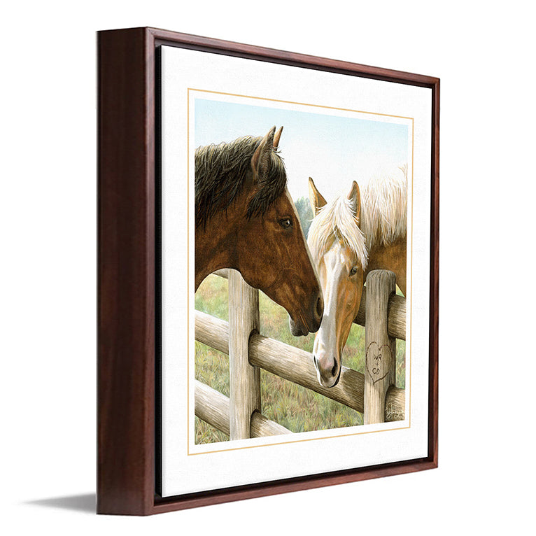 Hitched Personalized Horse Framed Canvas - Small