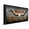 Longhorn & Barnwood Personalized Wall Art