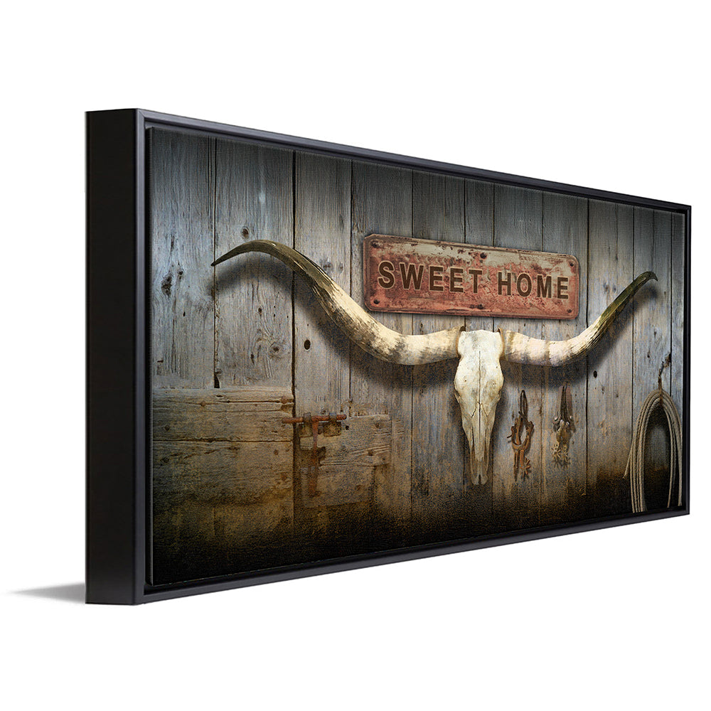 Longhorn & Barnwood Personalized Wall Art