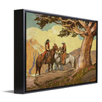 Cowboy & Cowgirl Personalized Framed Canvas - Large