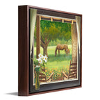 Morning Graze Personalized Framed Canvas - Small