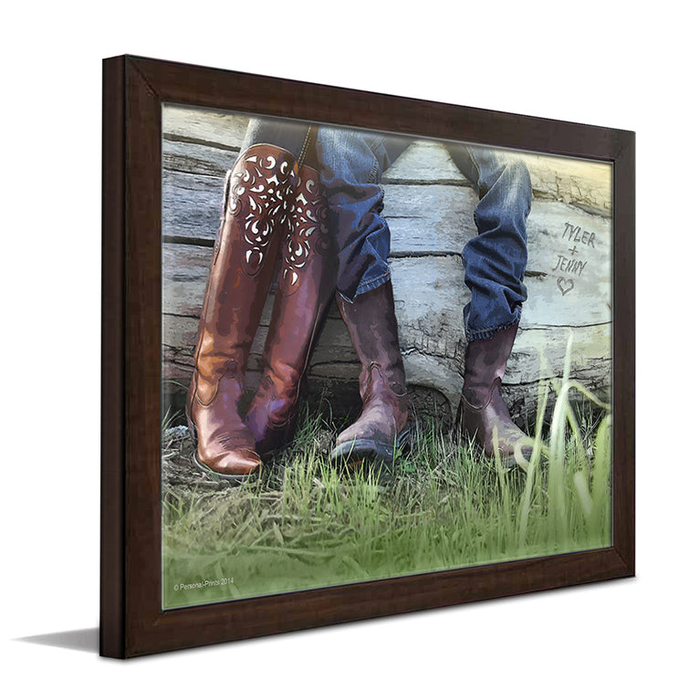 Personalized Boot Love Framed Wall Art