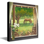 Morning Graze Personalized Stretched Canvas - Large