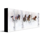 Wild Winter Horses Personalized Stretched Canvas