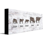 Longhorn Family Personalized Stretched Canvas - Small