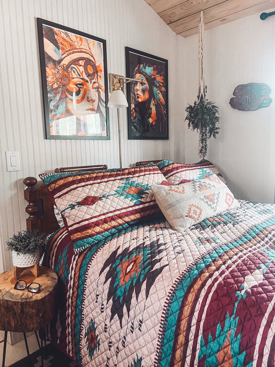 Adobe Sky Quilt Bed Set - King