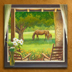 Morning Graze Personalized Stretched Canvas - Large