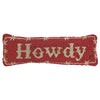 Howdy Hooked Wool Rectangle Pillow