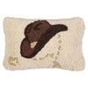 Tip the Hat Hooked Pillow