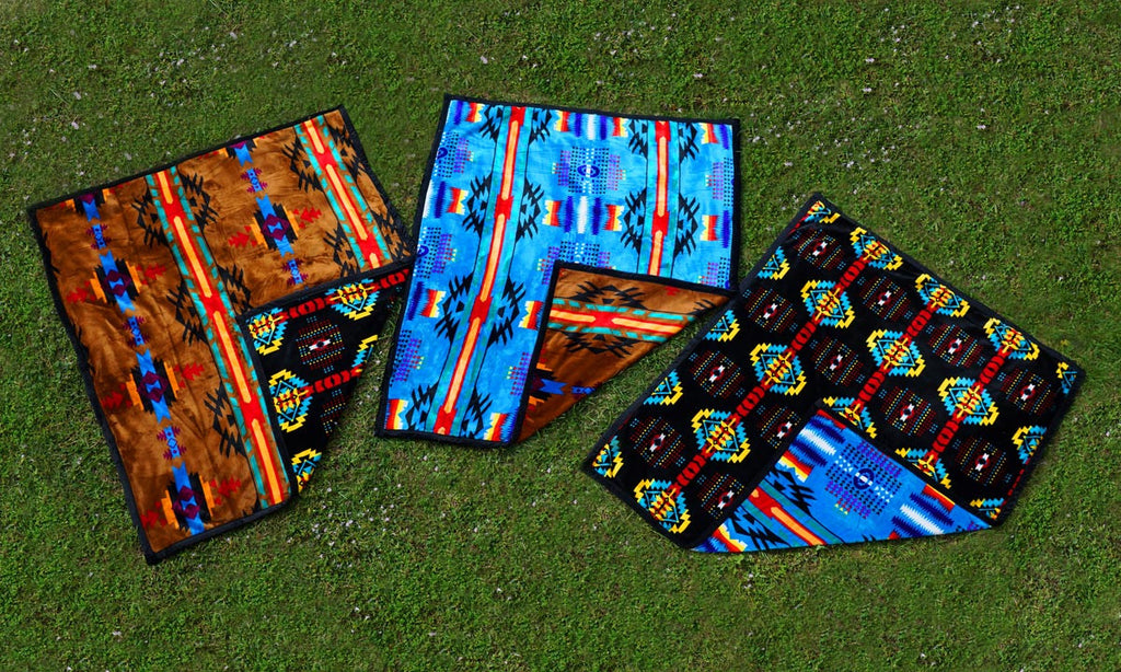 Desert Oasis Throw - Blue & Black