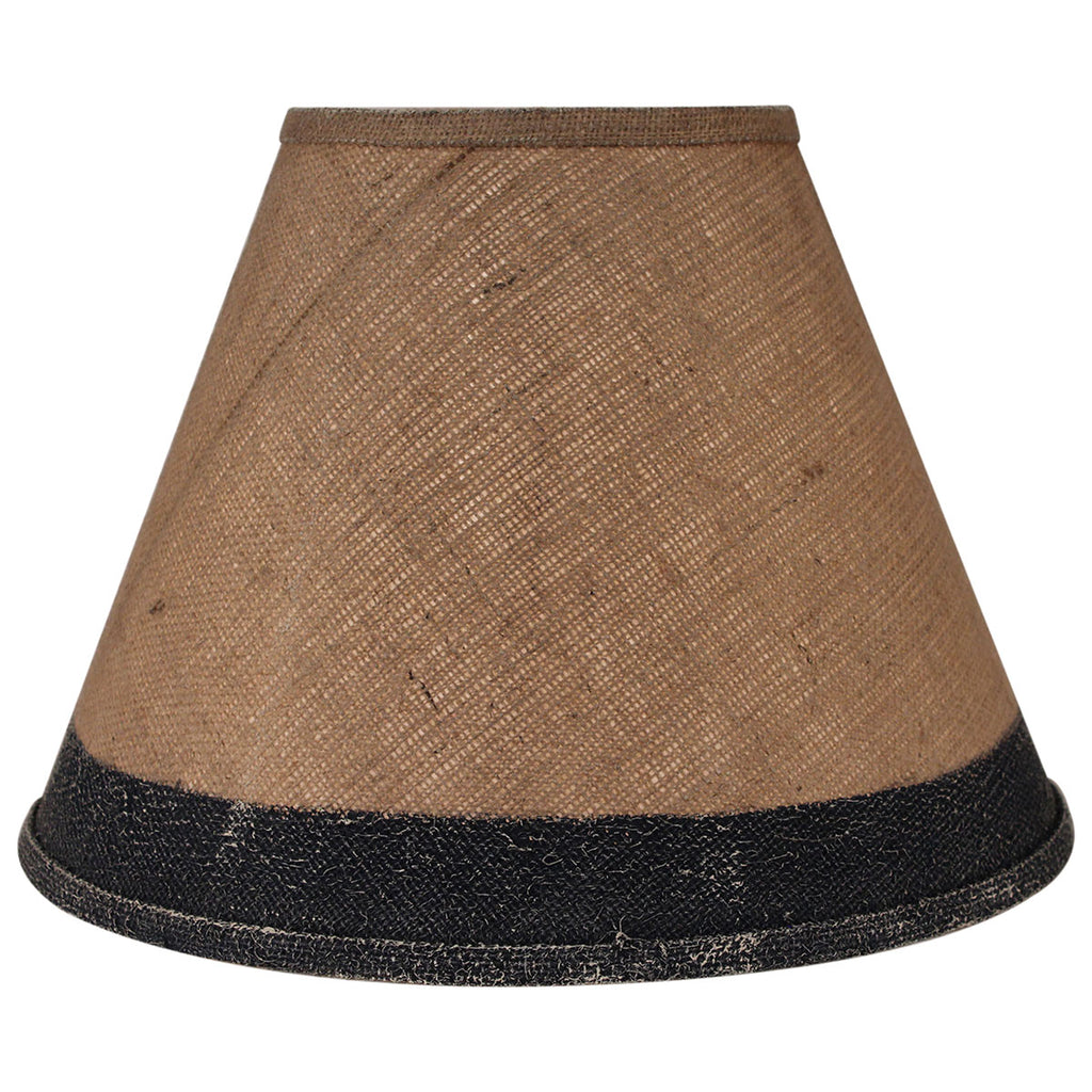 Sarasota Burlap Lamp Shade with Navy Band