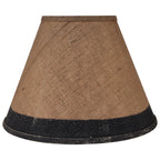 Sarasota Burlap Lamp Shade with Navy Band