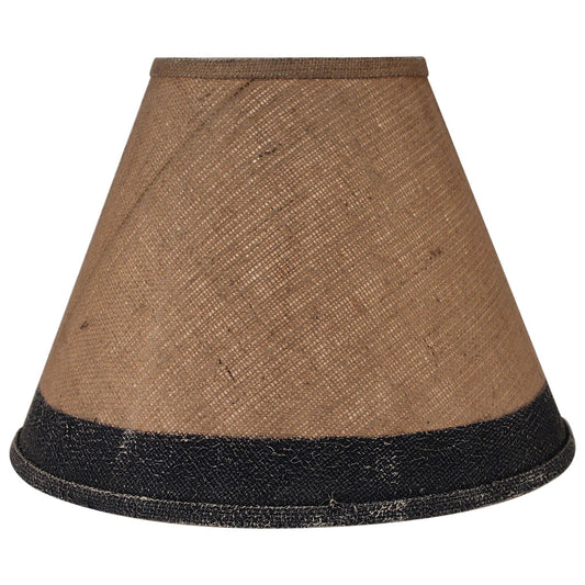 Sarasota Burlap Lamp Shade with Navy Band