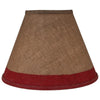 Sarasota Burlap Lamp Shade with Red Band