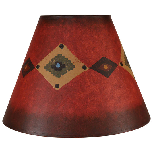 Diamond Band Burnt Red Lamp Shade