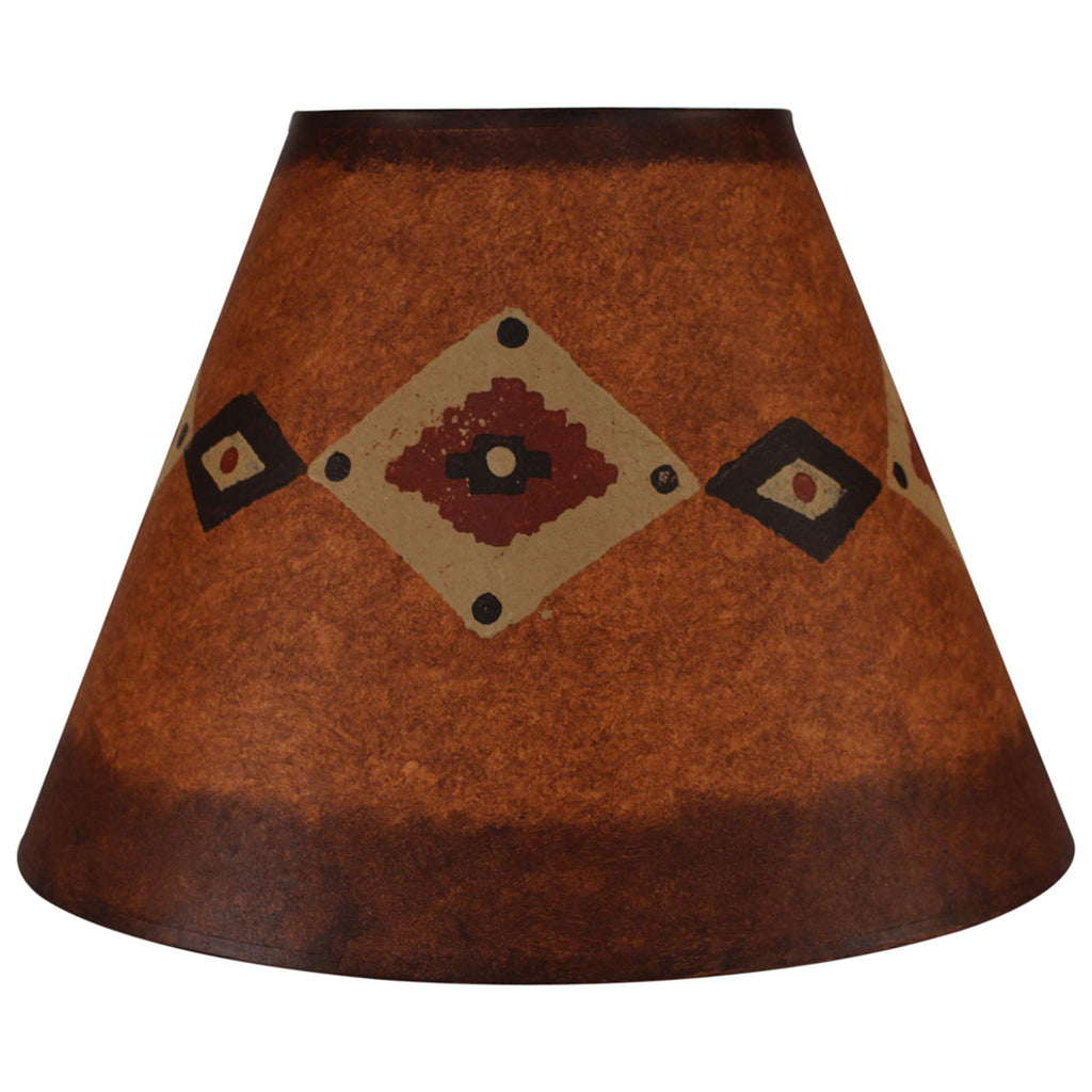 Diamond Band Burnt Red Lamp Shade