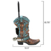 Turquoise Boot Toilet Brush Holder