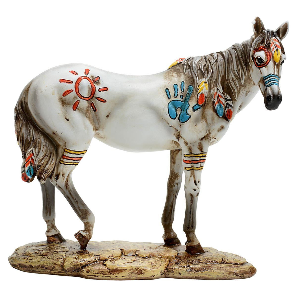 War Paint Horse Sculpture