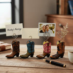 Cowboy Boots Photo Stands - Set of 4
