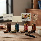 Cowboy Boots Photo Stands - Set of 4