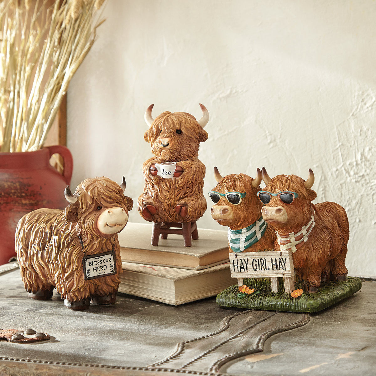 Highland Cow Coffee Figurine