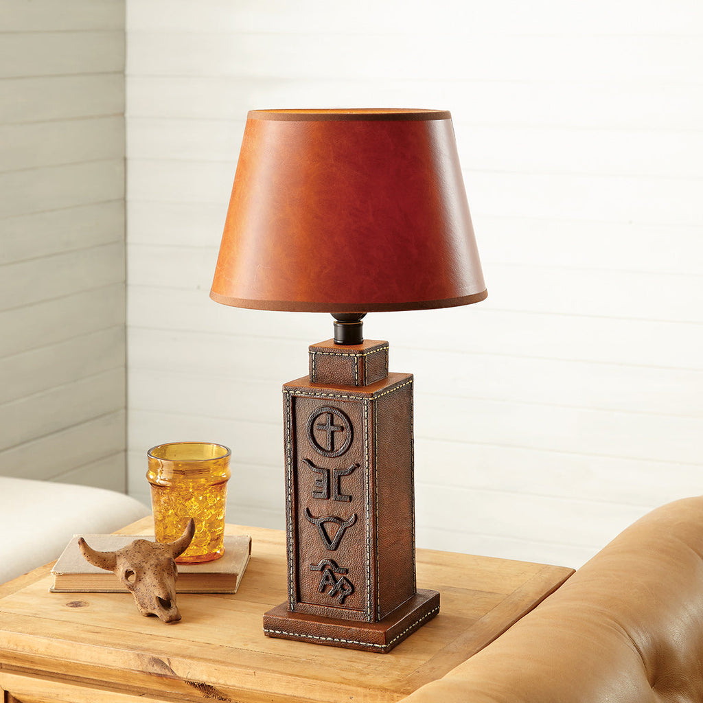 Cowboy Brands Leather Style Table Lamp