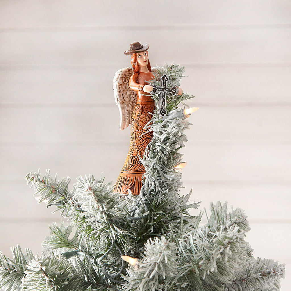 Cowgirl Angel Christmas Tree Topper