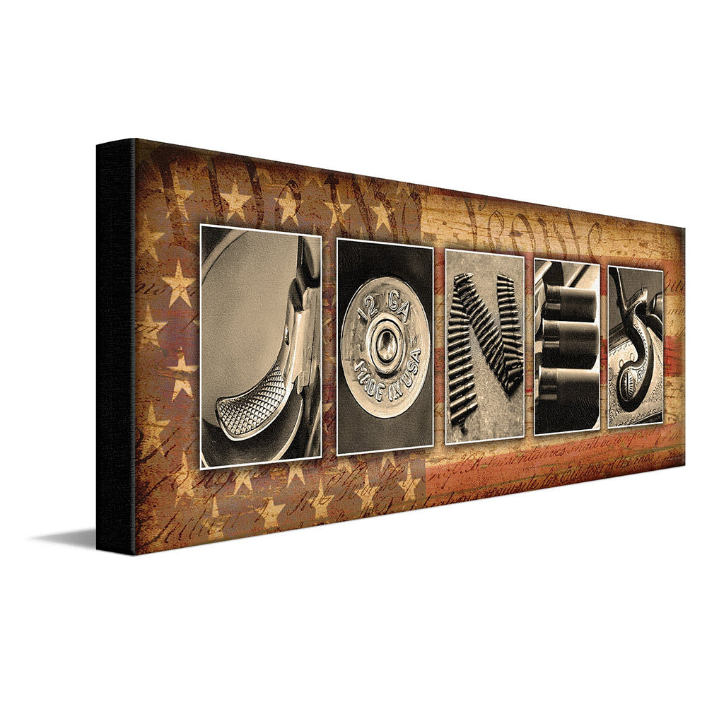 Gunslinger Personalized Stretched Canvas - Small