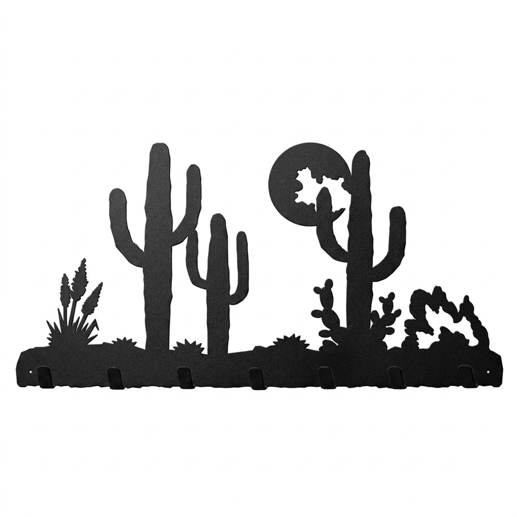 Cactus Moon Key Chain Holder