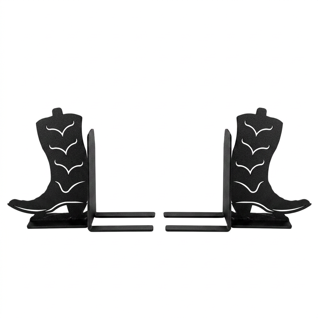 Western Boot Metal Bookends