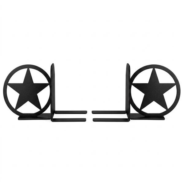 Texas Star Metal Bookends