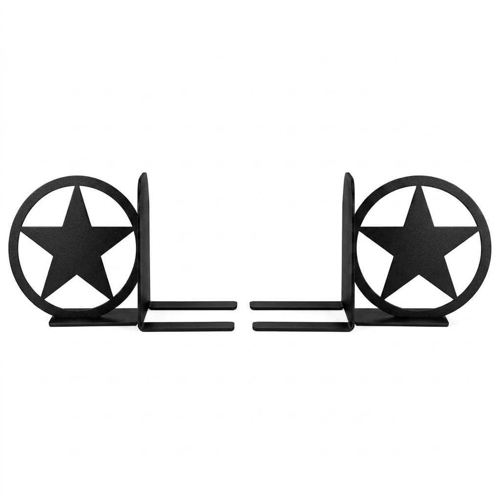 Texas Star Metal Bookends