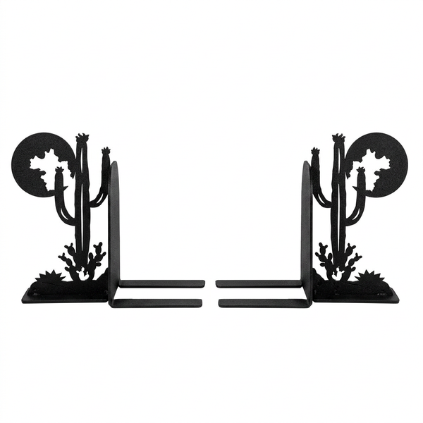 Cactus Nights Metal Bookends