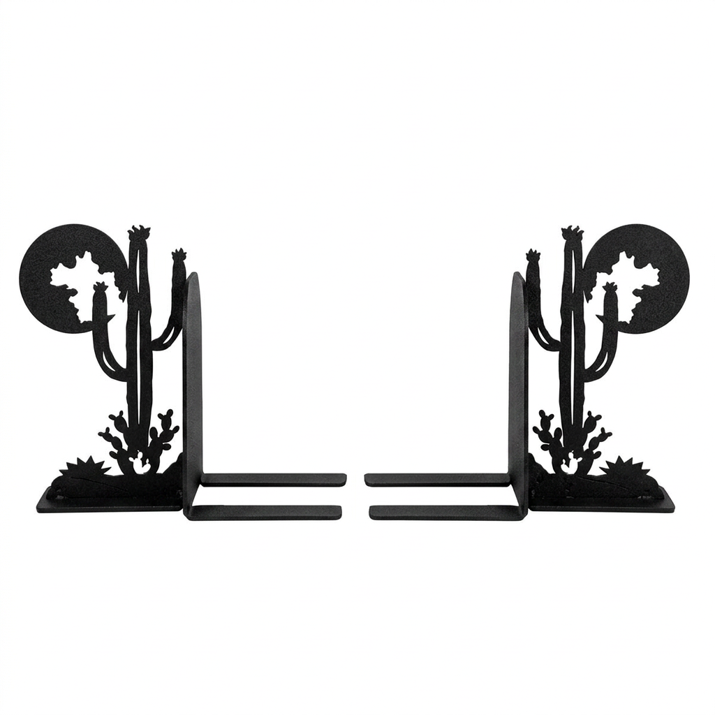 Cactus Nights Metal Bookends