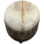 Silverton Cowhide Oval Ottoman