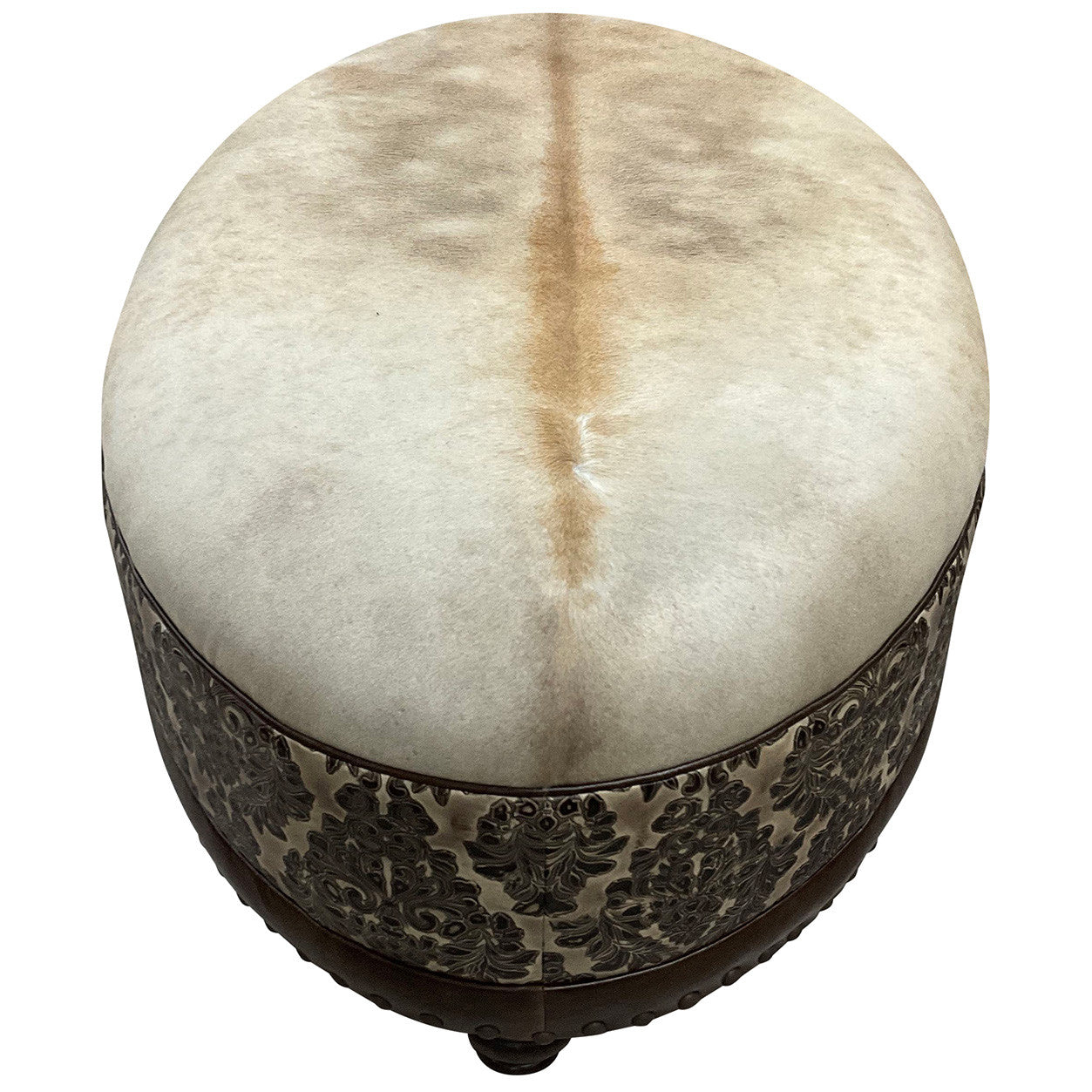 Silverton Cowhide Oval Ottoman