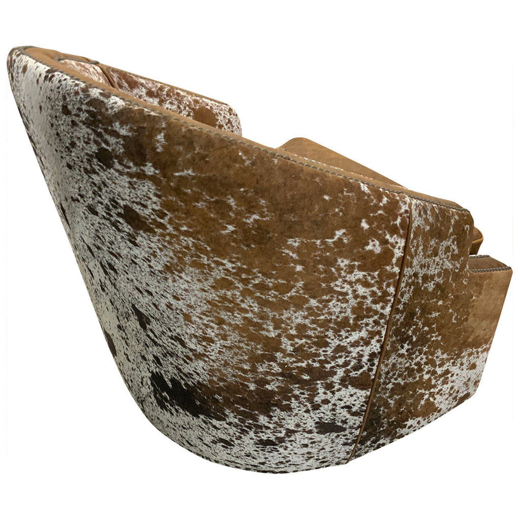 Cody Cowhide Barrel Swivel Glider