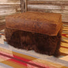 Plainsman Ottoman with Leather Top